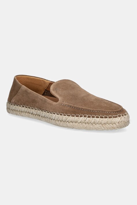 Εσπαντρίγιες σουέτ Hackett London ALTEA LOAFER χρώμα: καφέ, HMS21491