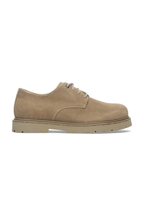 Σουέτ κλειστά παπούτσια Birkenstock Highwood Lace Low χρώμα: καφέ, 1029696
