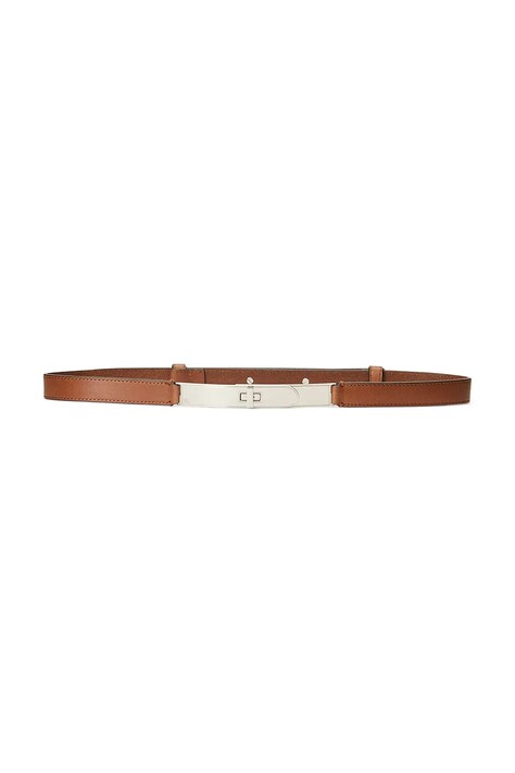 Δερμάτινη ζώνη Lauren Ralph Lauren χρώμα: καφέ, 412867233
