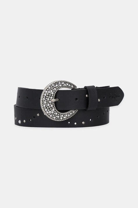 Ζώνη Pepe Jeans PIXIE BELT χρώμα: μαύρο, PL020867