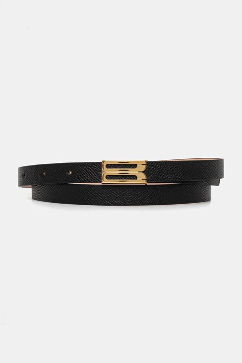 Δερμάτινη ζώνη Victoria Beckham χρώμα: μαύρο, 1124ABL006282A