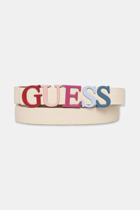 Ζώνη Guess χρώμα: μπεζ, J5GZ09 WFZL0