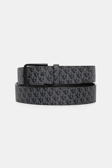 Δερμάτινη ζώνη Calvin Klein Jeans χρώμα: μαύρο, LV04G7030G