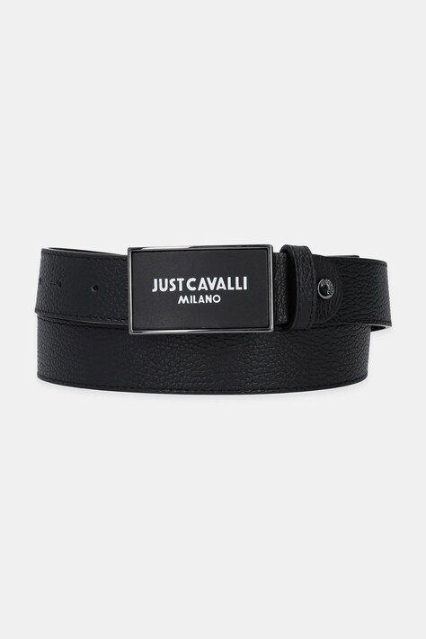 Δερμάτινη ζώνη Just Cavalli χρώμα: μαύρο, 78QA6F10 ZP295