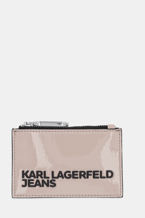 Πορτοφόλι Karl Lagerfeld Jeans χρώμα: μπεζ, A1W30251