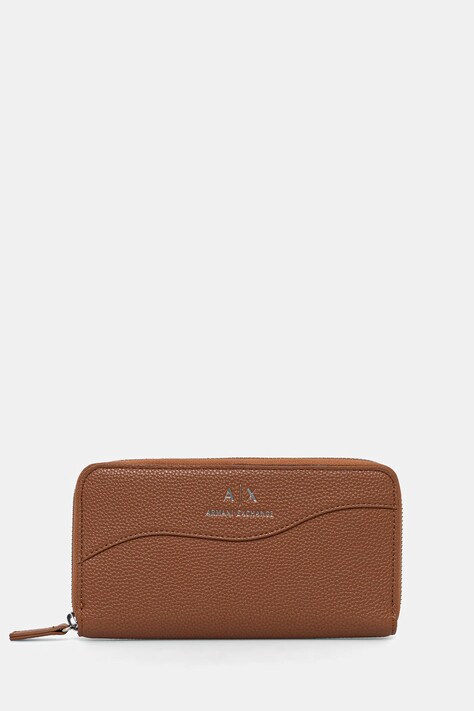 Πορτοφόλι Armani Exchange χρώμα: καφέ, 948068 CC783
