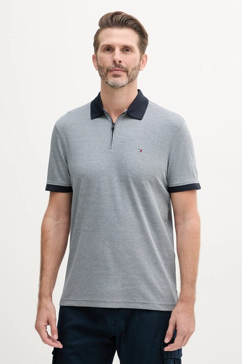Πόλο Tommy Hilfiger χρώμα: γκρι, MW0MW38492