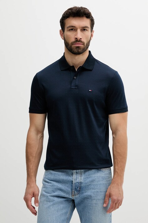 Βαμβακερό μπλουζάκι πόλο Tommy Hilfiger χρώμα: ναυτικό μπλε, MW0MW39234