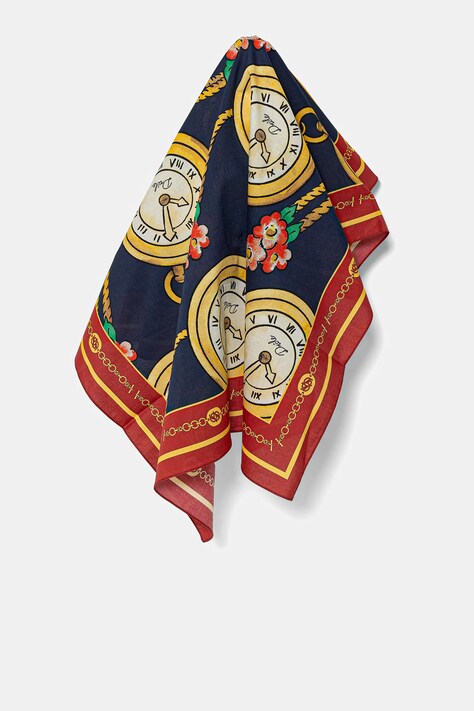 Βαμβακερό κασκόλ Drôle de Monsieur Le Foulard Gousset ανδρικό, χρώμα: κόκκινο, G-BA012-CO128-NY