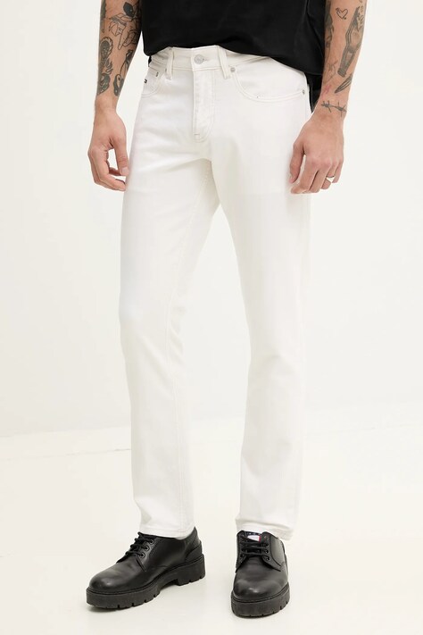 Τζιν παντελόνι Tommy Jeans χρώμα: άσπρο, DM0DM20980