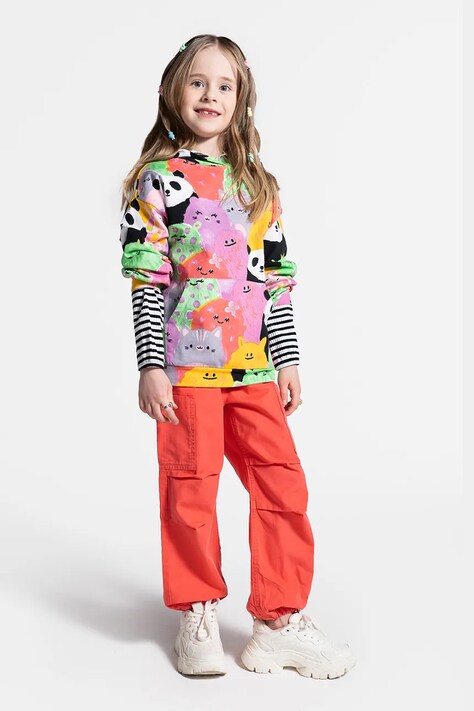 Παντελόνι Coccodrillo χρώμα: πορτοκαλί, REBEL GIRL KIDS