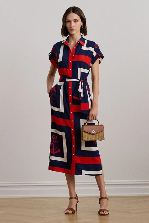 Φόρεμα Lauren Ralph Lauren χρώμα: μπλε, 200962942