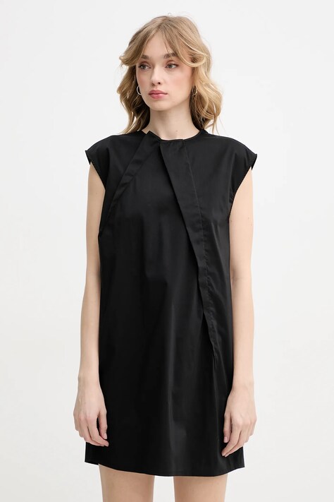 Φόρεμα MM6 Maison Margiela χρώμα: μαύρο, S52DA0066.M35043