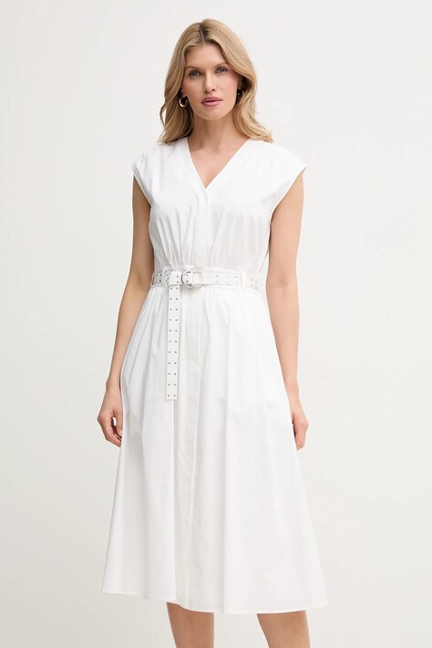 Φόρεμα MICHAEL Michael Kors χρώμα: άσπρο, MS5830KF4C