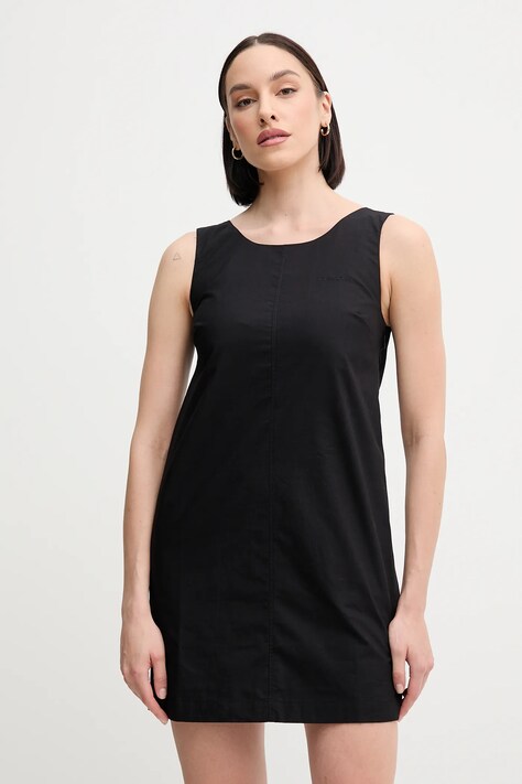 Βαμβακερό φόρεμα Calvin Klein Jeans χρώμα: μαύρο, LV047AB000