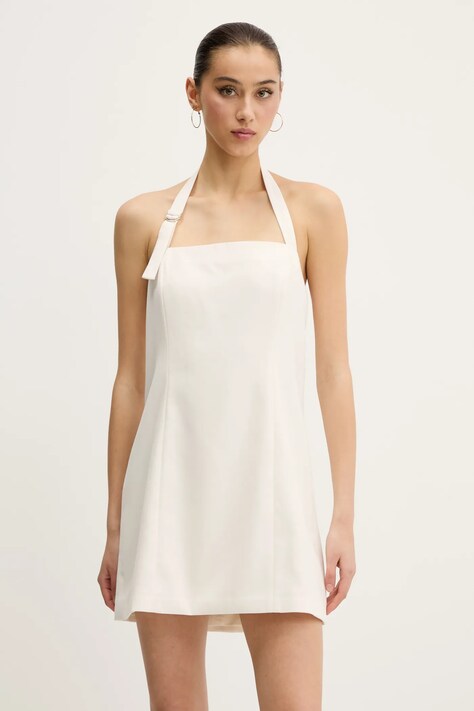 Φόρεμα Abercrombie & Fitch χρώμα: μπεζ, KI159-5487