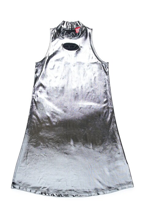 Παιδικό φόρεμα Diesel DSTROL DRESS χρώμα: ασημί, J02175