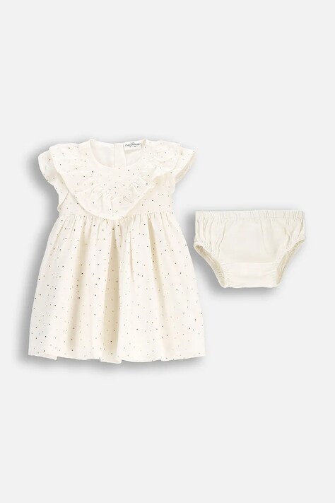Φόρεμα Coccodrillo χρώμα: μπεζ, ELEGANT BABY GIRL