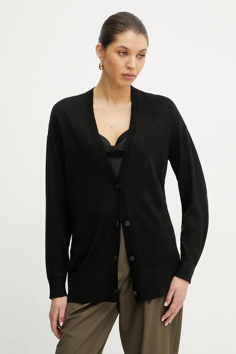 Μάλλινη ζακέτα Armani Exchange χρώμα: μαύρο, XW000122 AF11956