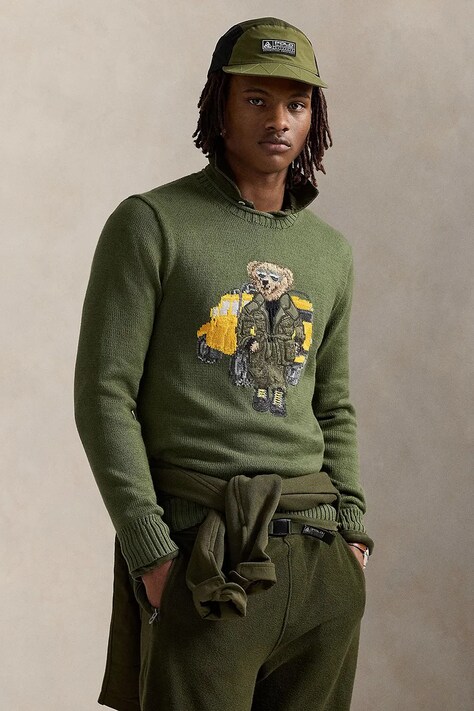 Βαμβακερό πουλόβερ Polo Ralph Lauren χρώμα: πράσινο, 710959186