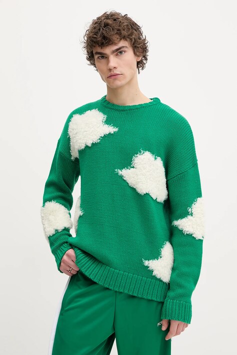 Μάλλινο πουλόβερ Fiorucci Cloud Sweater ανδρικό, χρώμα: πράσινο, U02SPKSW335KN03GN02