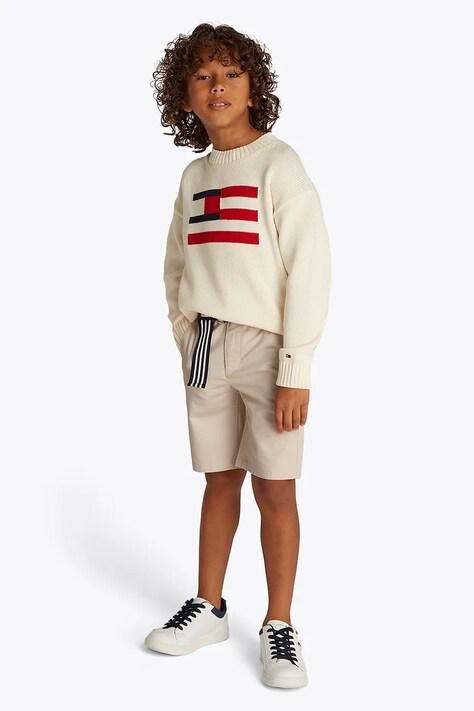 Σορτς Tommy Hilfiger χρώμα: μπεζ, KB0KB09474