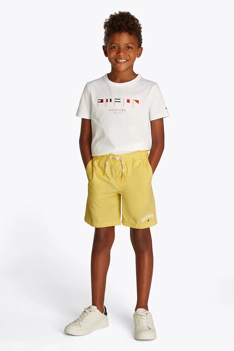 Σορτς Tommy Hilfiger χρώμα: κίτρινο, KB0KB09642