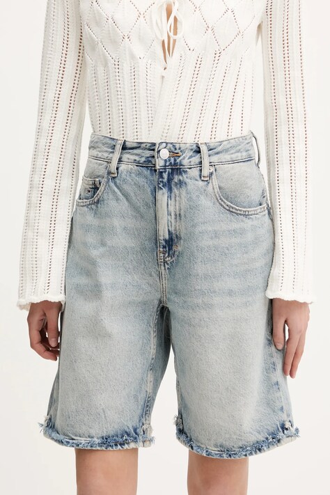 Τζιν σορτς Tommy Jeans χρώμα: μπλε, DW0DW20086