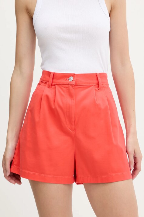 Σορτς Tommy Jeans χρώμα: κόκκινο, DW0DW21643
