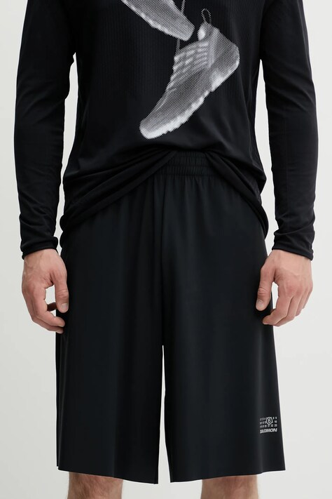 Σορτς MM6 Maison Margiela χρώμα: μαύρο, SH0MU0017
