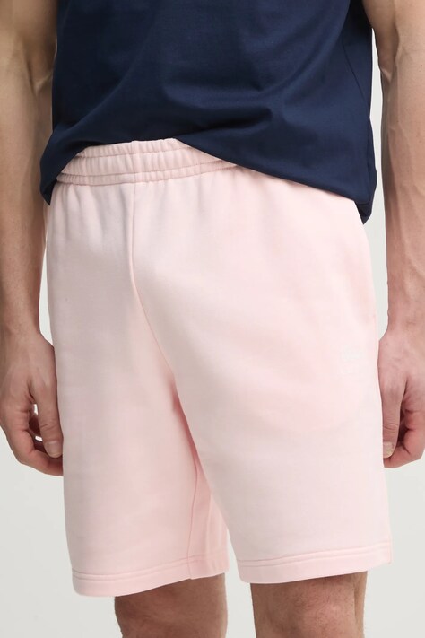 Βαμβακερό σορτσάκι Lacoste χρώμα: ροζ, GH0990
