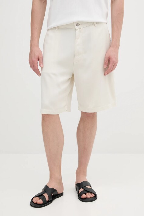 Σορτς Calvin Klein Jeans χρώμα: μπεζ, LV04RB929G