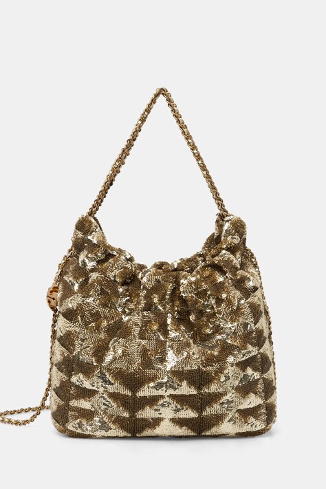 Τσάντα Tory Burch Fleming χρώμα: χρυσαφί, 162454.700