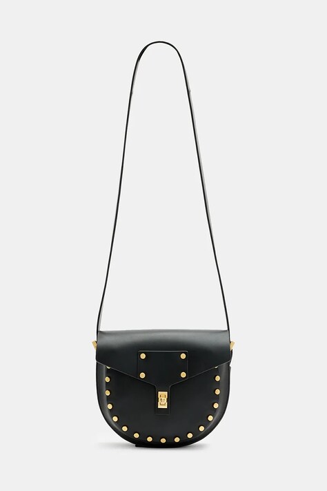 Δερμάτινη τσάντα AllSaints MIRO MINI χρώμα: μαύρο, W385XB