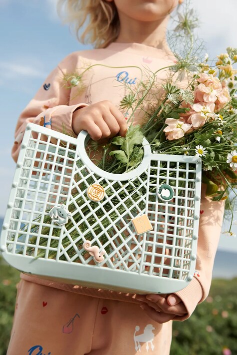 Παιδική τσάντα Liewood Samantha Basket With Charms χρώμα: πράσινο, LW19904