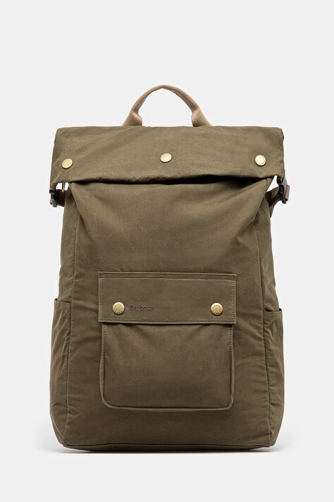 Βαμβακερό σακίδιο πλάτης Barbour Barbour Transport Foldover Backpack Bag χρώμα: πράσινο, UBA0746
