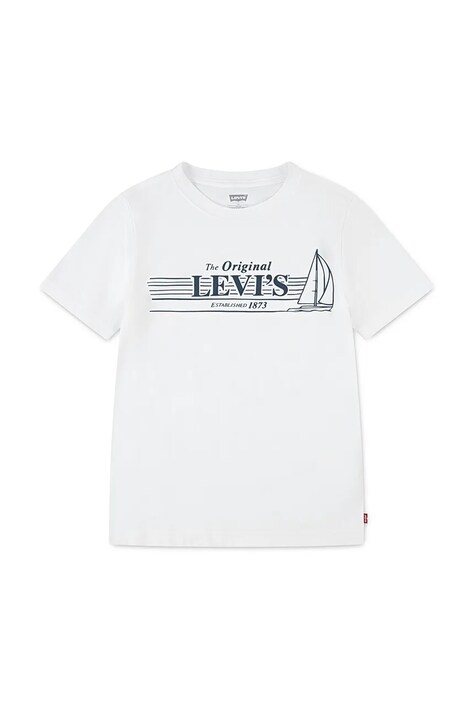 Παιδικό μπλουζάκι Levi's MID DAY SAIL TEE χρώμα: άσπρο, 8EM283