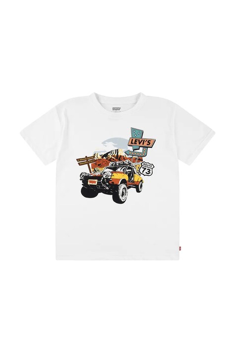 Παιδικό μπλουζάκι Levi's DAY TRIP TEE χρώμα: άσπρο, 8EM787
