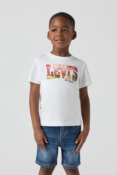 Παιδικό μπλουζάκι Levi's OFF ROAD TEE χρώμα: άσπρο, 8EM789