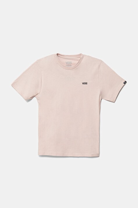 Βαμβακερό μπλουζάκι Vans LEFT CHEST TEE χρώμα: ροζ, VN0A4MQ3O3N1