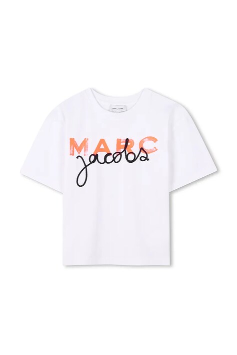 Παιδικό βαμβακερό μπλουζάκι Marc Jacobs χρώμα: άσπρο, W60455