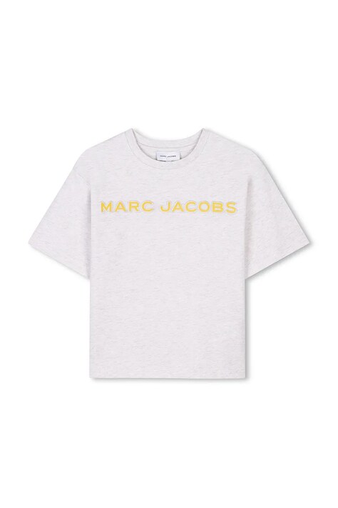 Παιδικό βαμβακερό μπλουζάκι Marc Jacobs χρώμα: γκρι, W60457