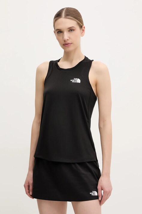 Αθλητικό top The North Face Lightbright γυναικείο, χρώμα: μαύρο, NF0A8BNUJK31