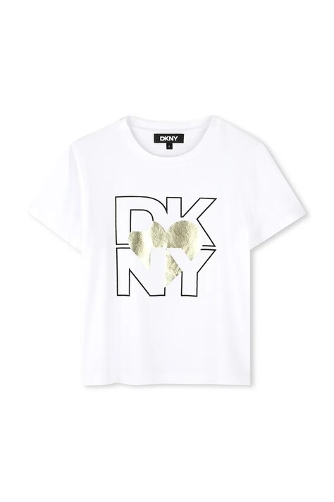 Παιδικό μπλουζάκι Dkny χρώμα: χρυσαφί, D62305