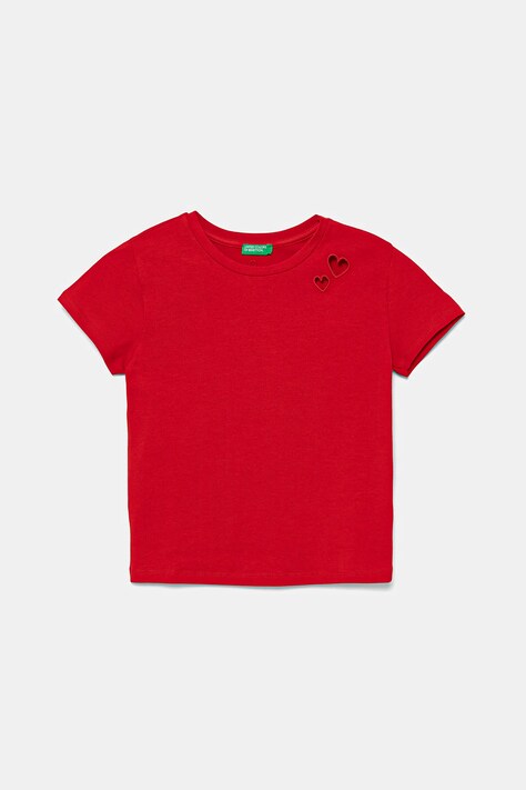 Παιδικό μπλουζάκι United Colors of Benetton χρώμα: κόκκινο, 3P4ZC10O0