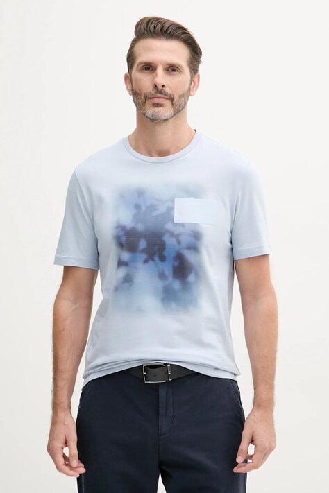 Βαμβακερό μπλουζάκι Calvin Klein ανδρικό, χρώμα: μπλε, K10K114157