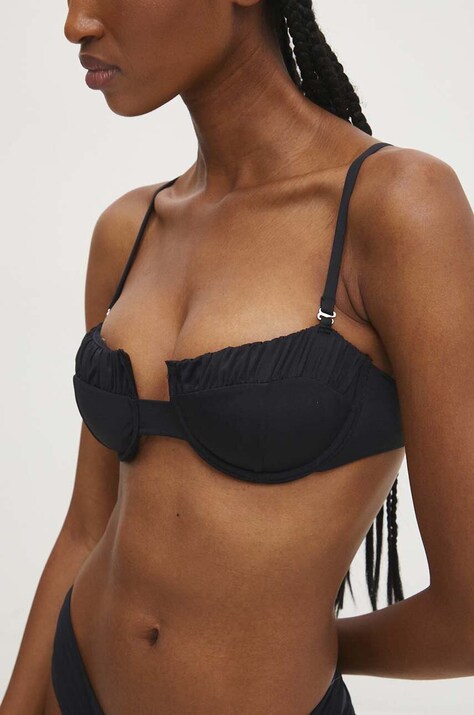 Bikini top Answear Lab χρώμα: μαύρο