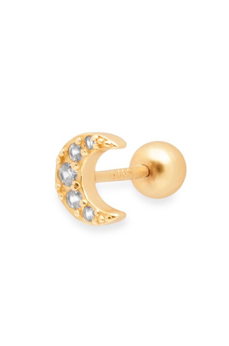Επιχρυσωμένο ασημένιο σκουλαρίκι ANIA KRUK Piercing Rock It