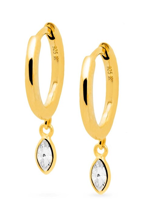 Ασημένια επιχρυσωμένα σκουλαρίκια ANIA KRUK GLAMOUR SMRKC1252Z