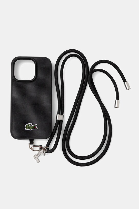 Θήκη κινητού Lacoste iPhone 16 Pro για τηλέφωνο μαύρο LCHMBCP16LPVCK